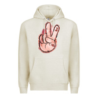Floral Argyle Peace Sign Premium Hoodie | Teevron