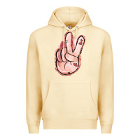 Pina Colada Floral Argyle Peace Sign Premium Hoodie - Jasminsmagicworld
