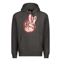 Smoke Floral Argyle Peace Sign Premium Hoodie - Jasminsmagicworld