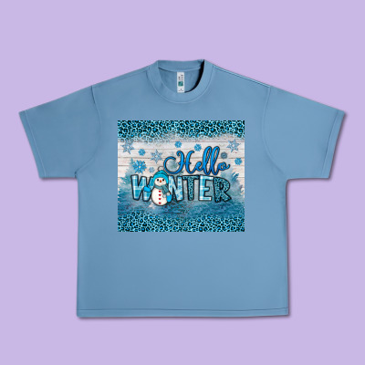 Hello Winter Urban Heavy Tee Designed By Jahusdesignshop