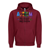 Burgundy autism mama Zipper Hoodie - MaliasSmallBusiness
