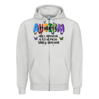 Dove Grey autism mama Zipper Hoodie - MaliasSmallBusiness