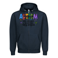 Navy autism mama Zipper Hoodie - MaliasSmallBusiness
