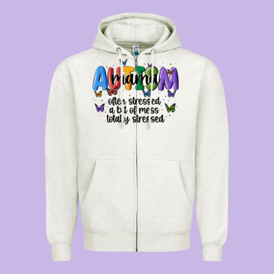 Autism Mama Zipper Hoodie Designed By Maliassmallbusiness