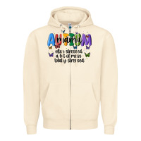 Sandshell autism mama Zipper Hoodie - MaliasSmallBusiness