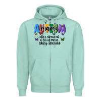 Seafoam autism mama Zipper Hoodie - MaliasSmallBusiness