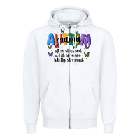 White autism mama Zipper Hoodie - MaliasSmallBusiness