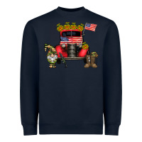Navy america soldier truck Heavyweight Sweatshirt - CowhideDigitalArt