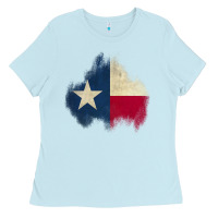 Baby Blue texas patch Ladies Tee - AdoDesignShop