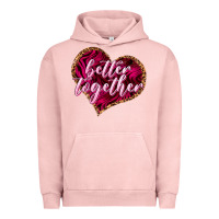 Pigment Salmon Better together Valentine's Day Urban Hoodie - HowdyJamesFarm