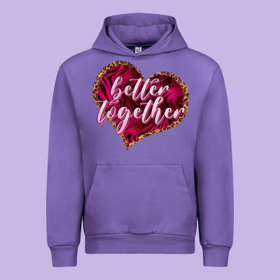 Better Together Valentine's Day Urban Hoodie Designed By Howdyjamesfarm