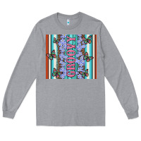 Heather Grey groovy with flowers and Butterflies Long Sleeve Tee - Artiststas