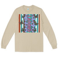 Mushroom groovy with flowers and Butterflies Long Sleeve Tee - Artiststas
