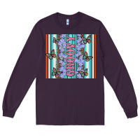 Plum groovy with flowers and Butterflies Long Sleeve Tee - Artiststas
