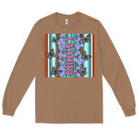Toasted Coconut groovy with flowers and Butterflies Long Sleeve Tee - Artiststas