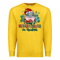 Lemon i want a hippopotamus for christmas Premium Sweatshirt - MaliasSmallBusiness