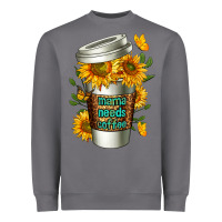 Storm Mama Needs Coffee Cup Heavyweight Sweatshirt - FaDigitalArtStudio