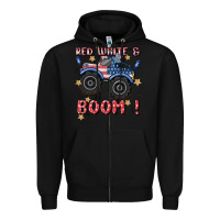 Black 4th of july png, monster truck Zipper Hoodie - MaliasSmallBusiness