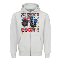 Dove Grey 4th of july png, monster truck Zipper Hoodie - MaliasSmallBusiness