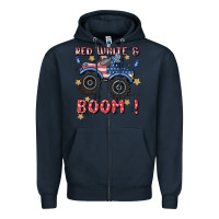 Navy 4th of july png, monster truck Zipper Hoodie - MaliasSmallBusiness