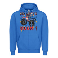 True Royal 4th of july png, monster truck Zipper Hoodie - MaliasSmallBusiness