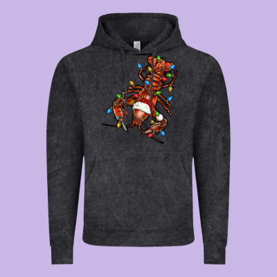 Christmas Crawfish Vintage Hoodie Designed By Fadigitalartstudio