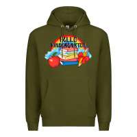 Army Green back to school hello kindergarten 3200x2400 Premium Hoodie - AdoDesignShop