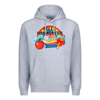 Heather Grey back to school hello kindergarten 3200x2400 Premium Hoodie - AdoDesignShop