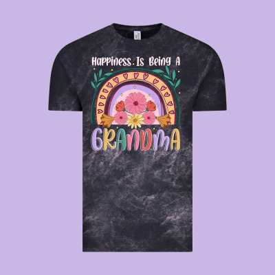 Happiness Is Being A Grandma Vintage Tee Designed By Jahusdesignshop