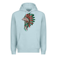 Blue Mist american flag indian headdress Premium Hoodie - BarkalooDesign