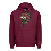 American Flag Indian Headdress Premium Hoodie | Teevron