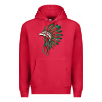 Cardinal american flag indian headdress Premium Hoodie - BarkalooDesign