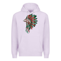 Lilac american flag indian headdress Premium Hoodie - BarkalooDesign