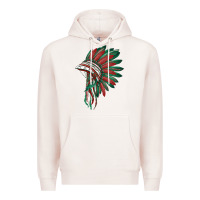 Pale Pink american flag indian headdress Premium Hoodie - BarkalooDesign