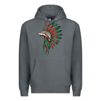 Rock american flag indian headdress Premium Hoodie - BarkalooDesign