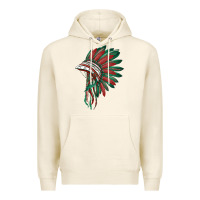 Tofu american flag indian headdress Premium Hoodie - BarkalooDesign