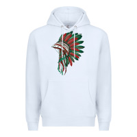 White american flag indian headdress Premium Hoodie - BarkalooDesign