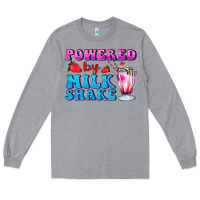 Heather Grey powered by milkshake Long Sleeve Tee - AdoDesignShop