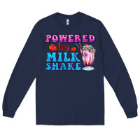 Navy powered by milkshake Long Sleeve Tee - AdoDesignShop