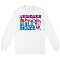 White powered by milkshake Long Sleeve Tee - AdoDesignShop