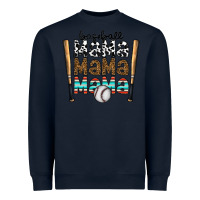 Navy baseball mama mama mama Heavyweight Sweatshirt - CowhideDigitalArt