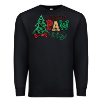 Black happy pawlidays christmas pets Premium Sweatshirt - MaliasSmallBusiness