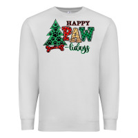 Dove Grey happy pawlidays christmas pets Premium Sweatshirt - MaliasSmallBusiness