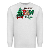 Oatmeal Heather happy pawlidays christmas pets Premium Sweatshirt - MaliasSmallBusiness