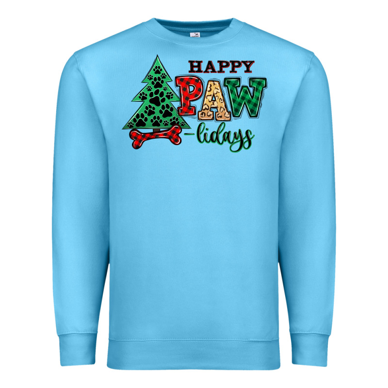 Happy Pawlidays Christmas Pets Premium Sweatshirt by MaliasSmallBusiness | Teevron