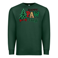 Sports Green happy pawlidays christmas pets Premium Sweatshirt - MaliasSmallBusiness