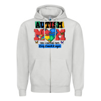 Dove Grey autism mom like a normal mom Zipper Hoodie - MaliasSmallBusiness