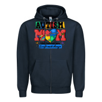 Navy autism mom like a normal mom Zipper Hoodie - MaliasSmallBusiness