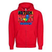 Red autism mom like a normal mom Zipper Hoodie - MaliasSmallBusiness