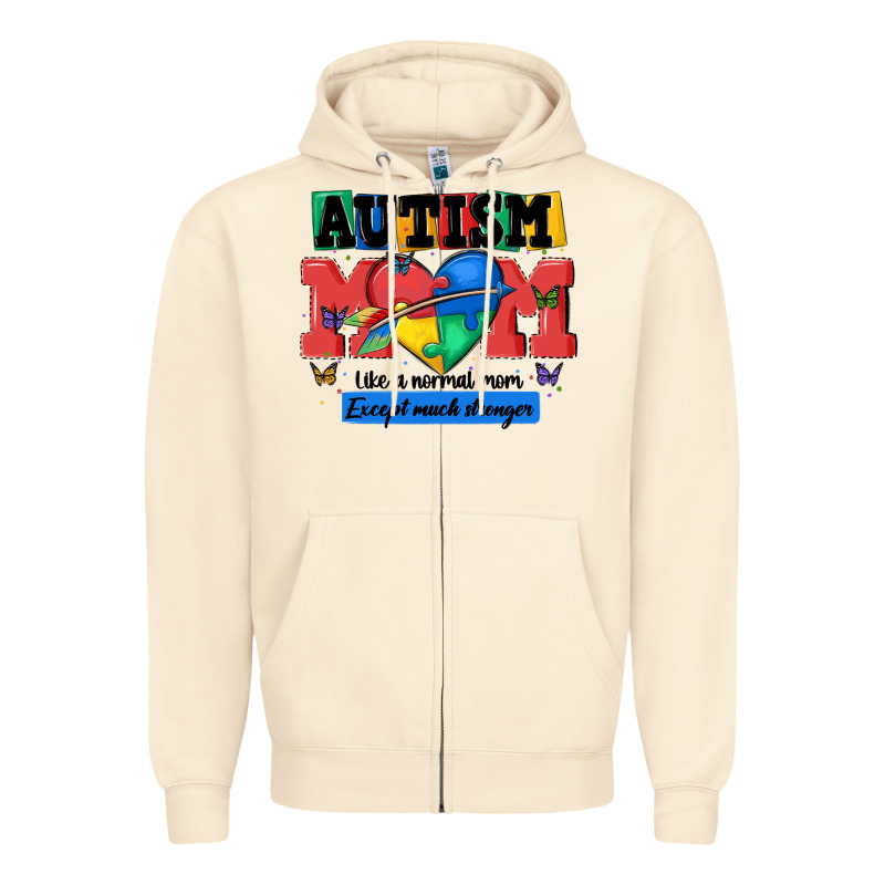 Autism Mom Like A Normal Mom Zipper Hoodie by MaliasSmallBusiness | Teevron